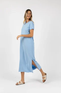 Maxi Dresses | Midi Dresses>Humidity Lifestyle BASIC TEE DRESS