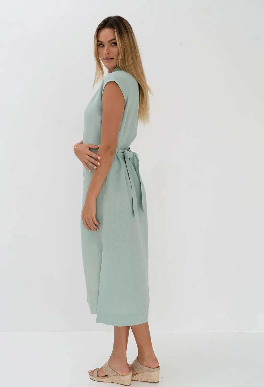 Midi Dresses>Humidity Lifestyle CABO SHIRT DRESS