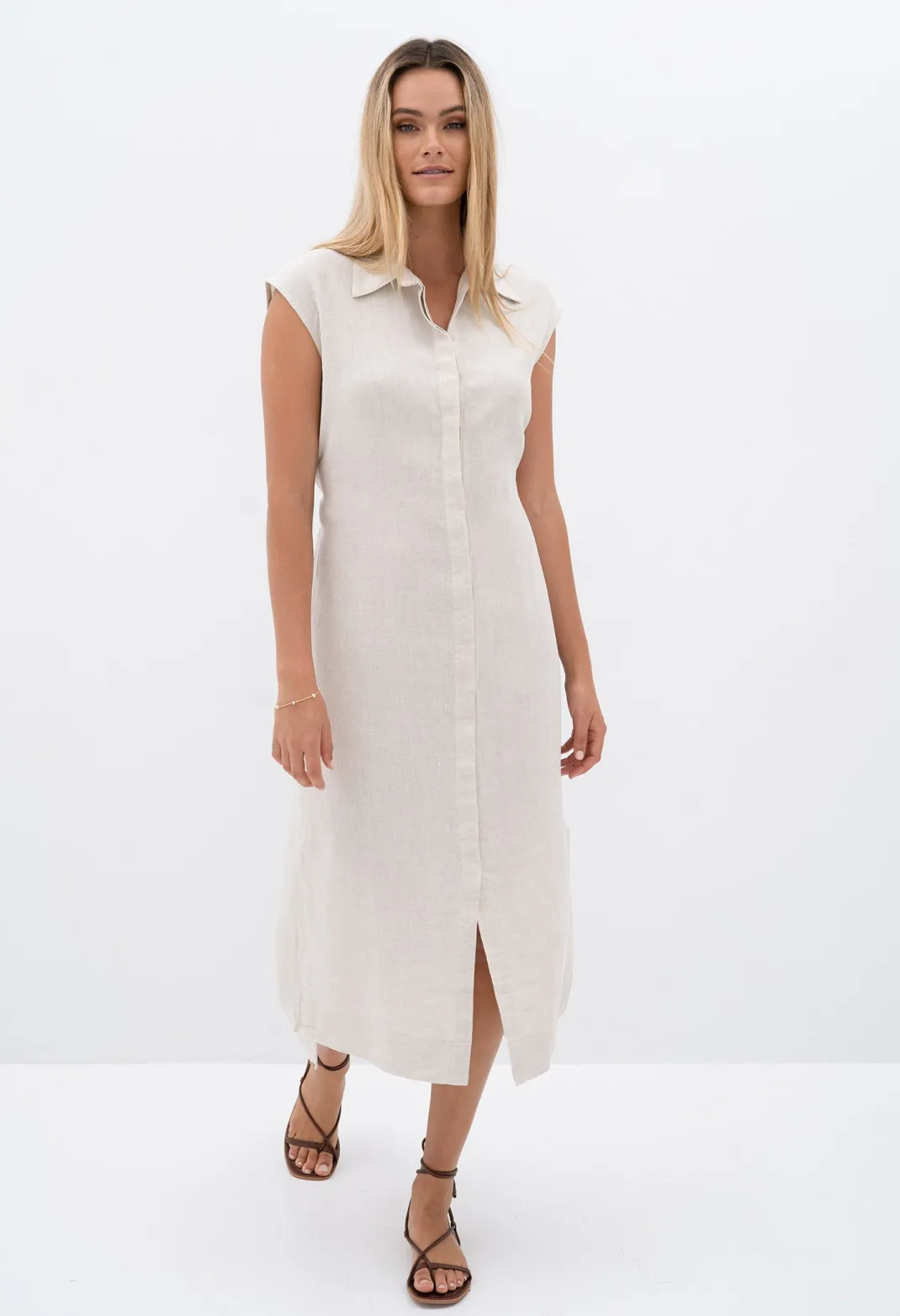 Midi Dresses>Humidity Lifestyle CABO SHIRT DRESS