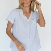 Loungewear | Sleepwear>Humidity Lifestyle DREAM SHIRT - POWDER BLUE