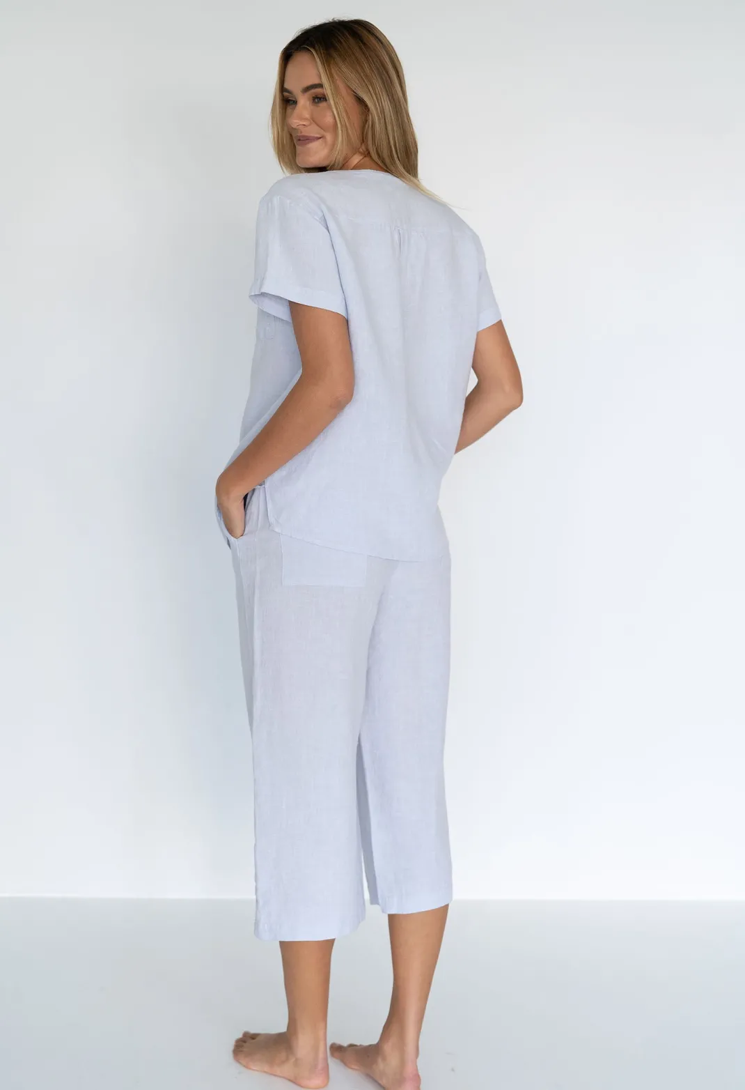 Loungewear | Sleepwear>Humidity Lifestyle DREAM SHIRT - POWDER BLUE