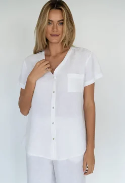 Sleepwear | Loungewear>Humidity Lifestyle DREAM SHIRT - WHITE