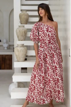 Resort | Maxi Dresses>Humidity Lifestyle EDEN ONE-SHOULDER DRESS