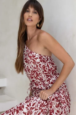 Resort | Maxi Dresses>Humidity Lifestyle EDEN ONE-SHOULDER DRESS