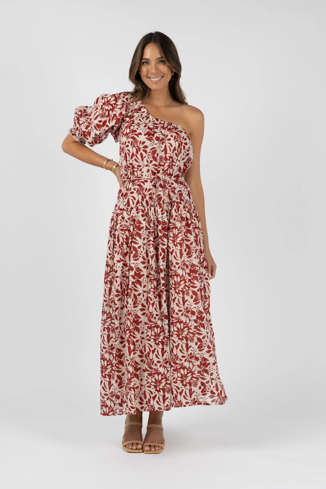 Resort | Maxi Dresses>Humidity Lifestyle EDEN ONE-SHOULDER DRESS