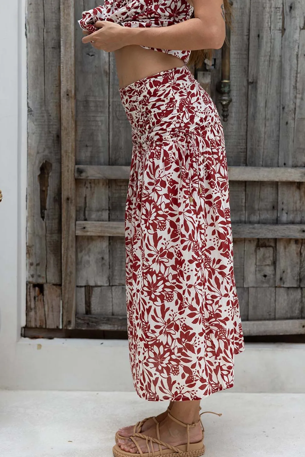 Resort | Skirts>Humidity Lifestyle EDEN RUCHED SKIRT