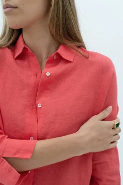 Shirts>Humidity Lifestyle EMPIRE LINEN SHIRT SS23 - POPPY