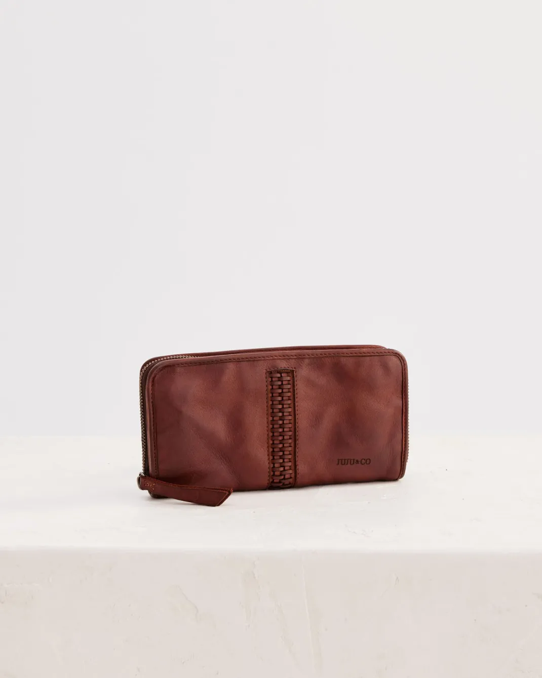 Bags>Humidity Lifestyle JUJU & CO BRAID WALLET - COGNAC