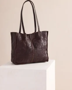 Bags>Humidity Lifestyle JUJU & CO TUMBLED BABY UNLINED TOTE - CHOCOLATE
