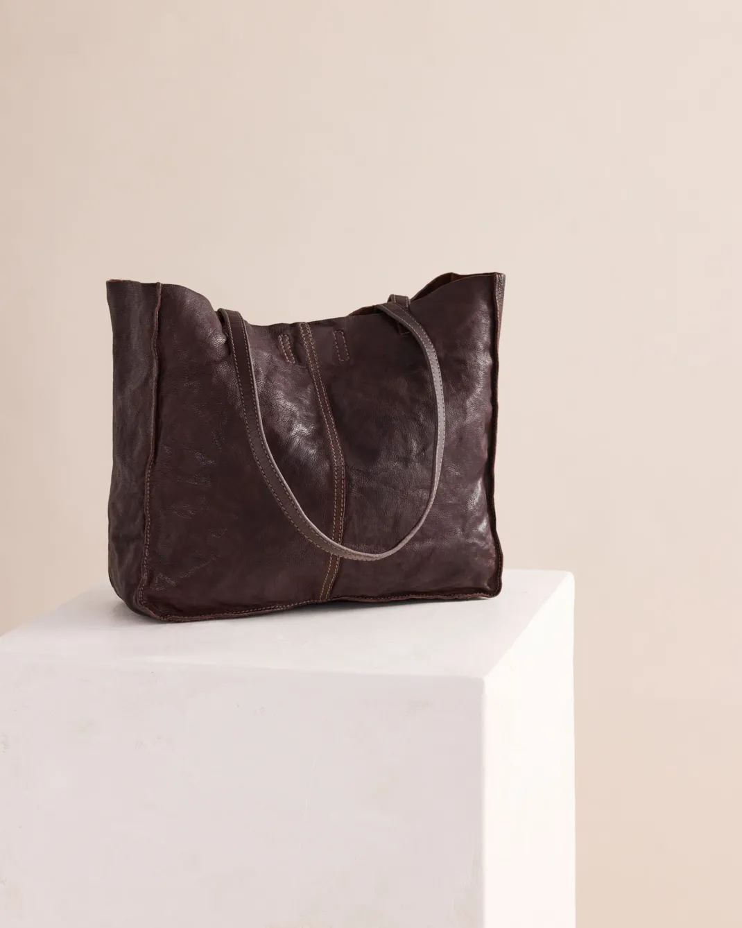 Bags>Humidity Lifestyle JUJU & CO TUMBLED BABY UNLINED TOTE - CHOCOLATE
