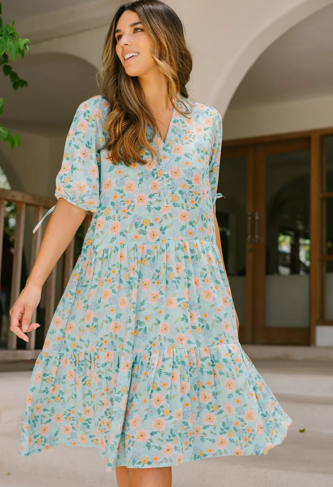 Midi Dresses>Humidity Lifestyle LAYLA BLOOM DRESS