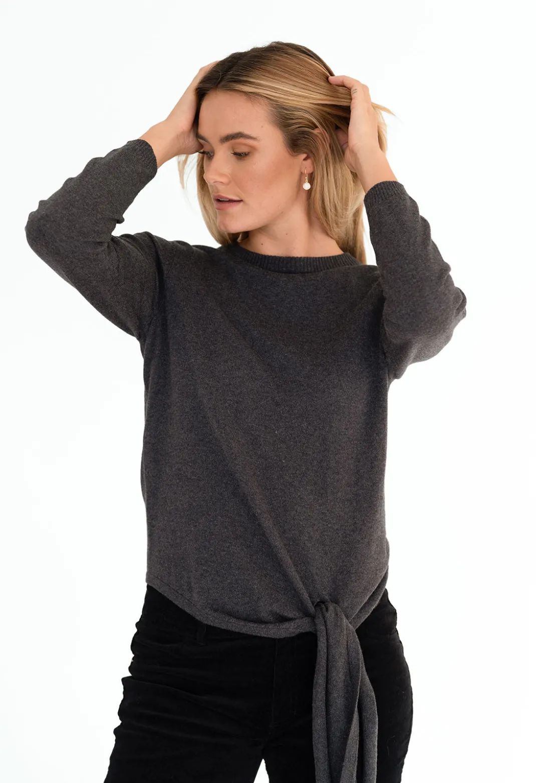 Lightweight Knits | Lightweight Knits>Humidity Lifestyle LILY TIE TOP