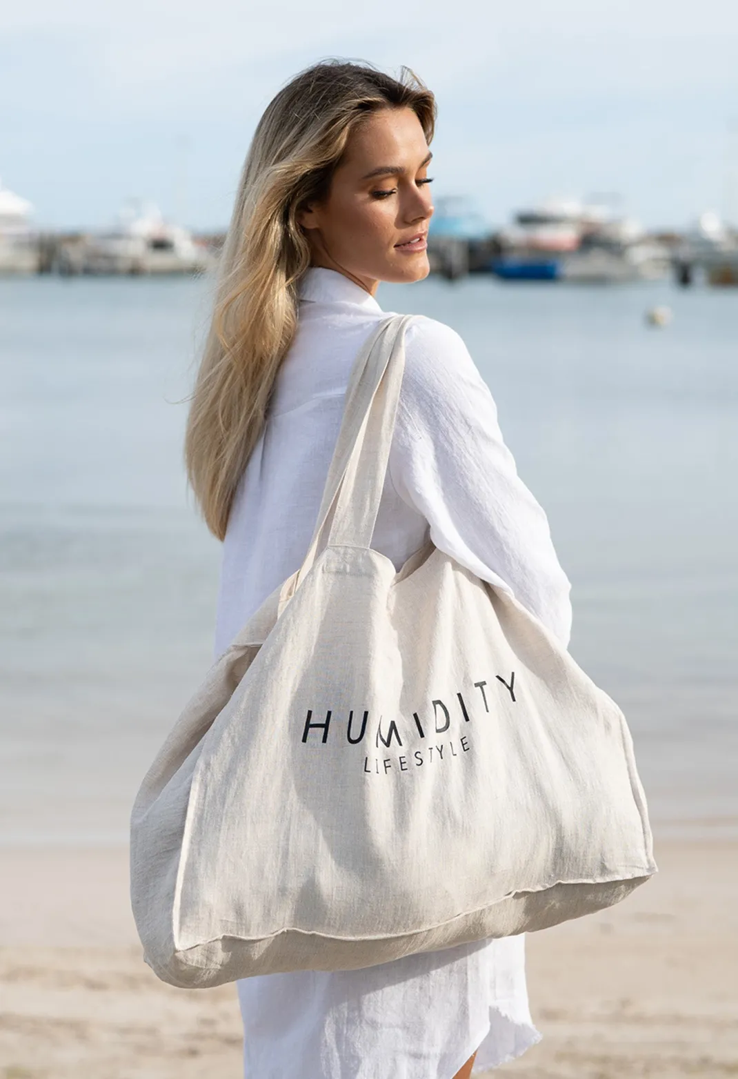 Resort | Bags>Humidity Lifestyle LINEN TOTE BAG