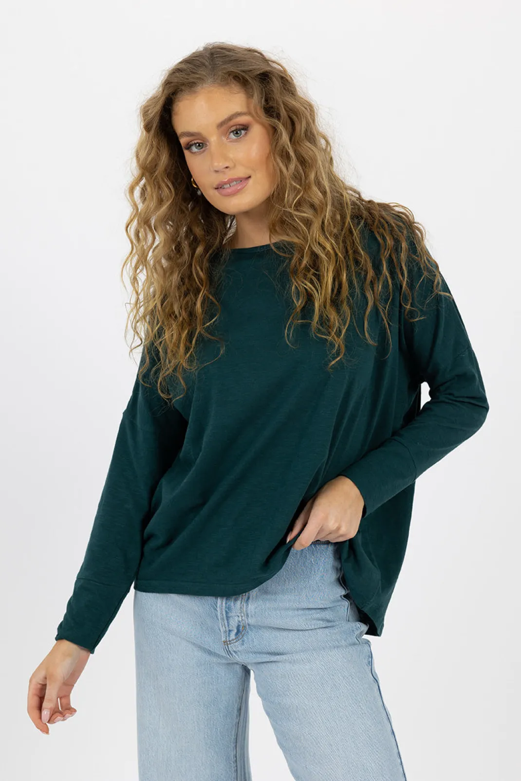 Loungewear | Basics>Humidity Lifestyle LONG SLEEVE DIPPY TEE AW24