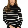 Lightweight Knits | Lightweight Knits>Humidity Lifestyle NOIR STRIPED SKIVVY BLACK/STONE