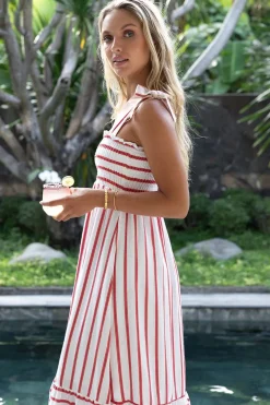 Resort | Maxi Dresses>Humidity Lifestyle SANTOS SHIRRED DRESS