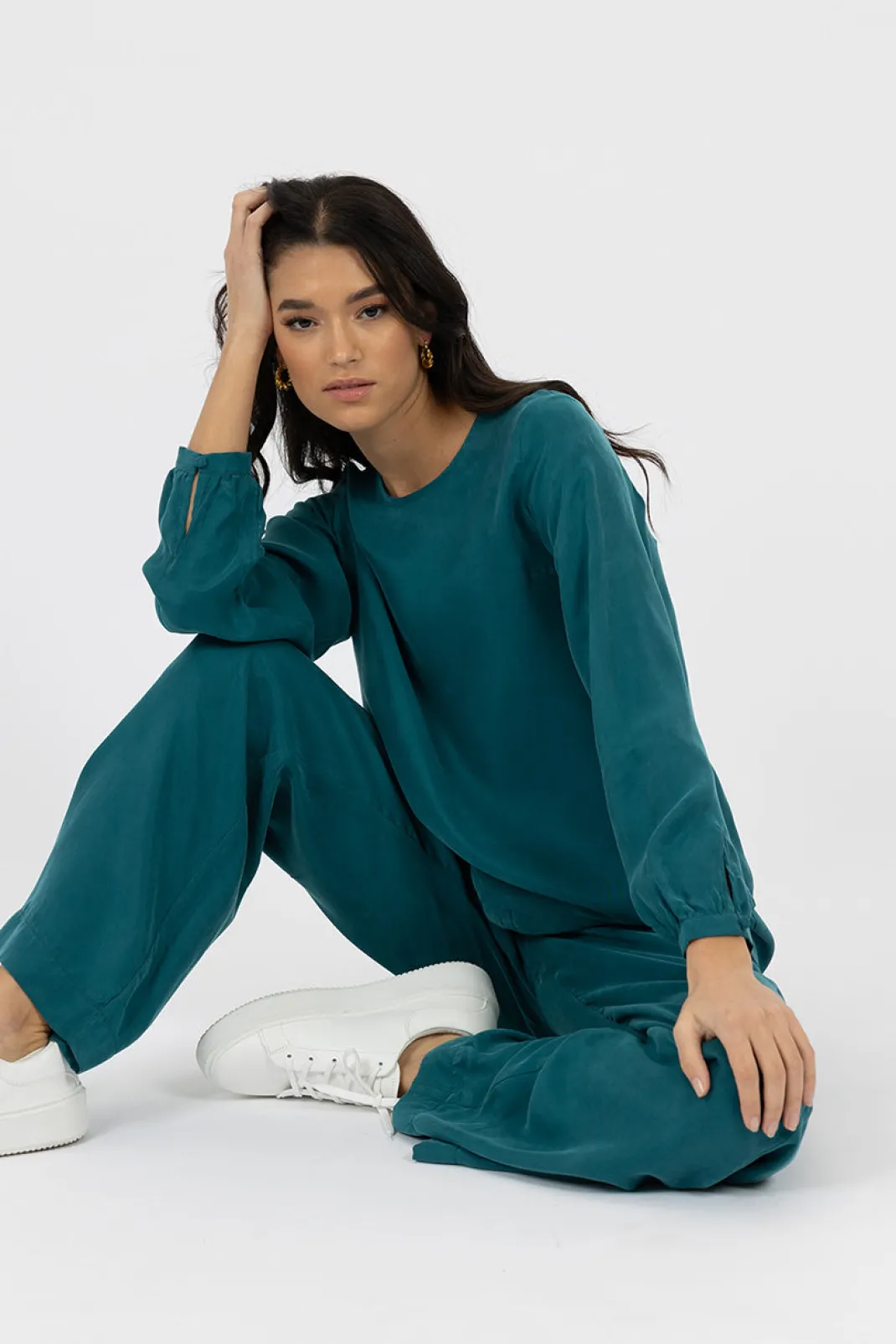 Long Sleeve | Blouses>Humidity Lifestyle SARA BLOUSE