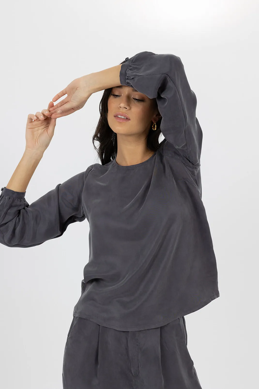 Long Sleeve | Blouses>Humidity Lifestyle SARA BLOUSE