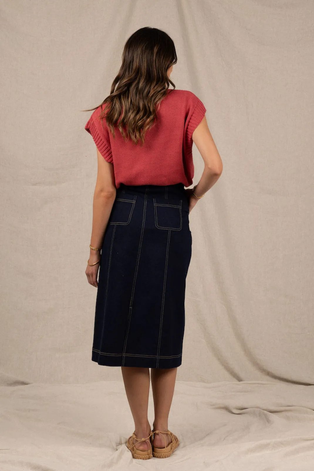 Denim | Skirts>Humidity Lifestyle SATURN SKIRT DARK BLUE