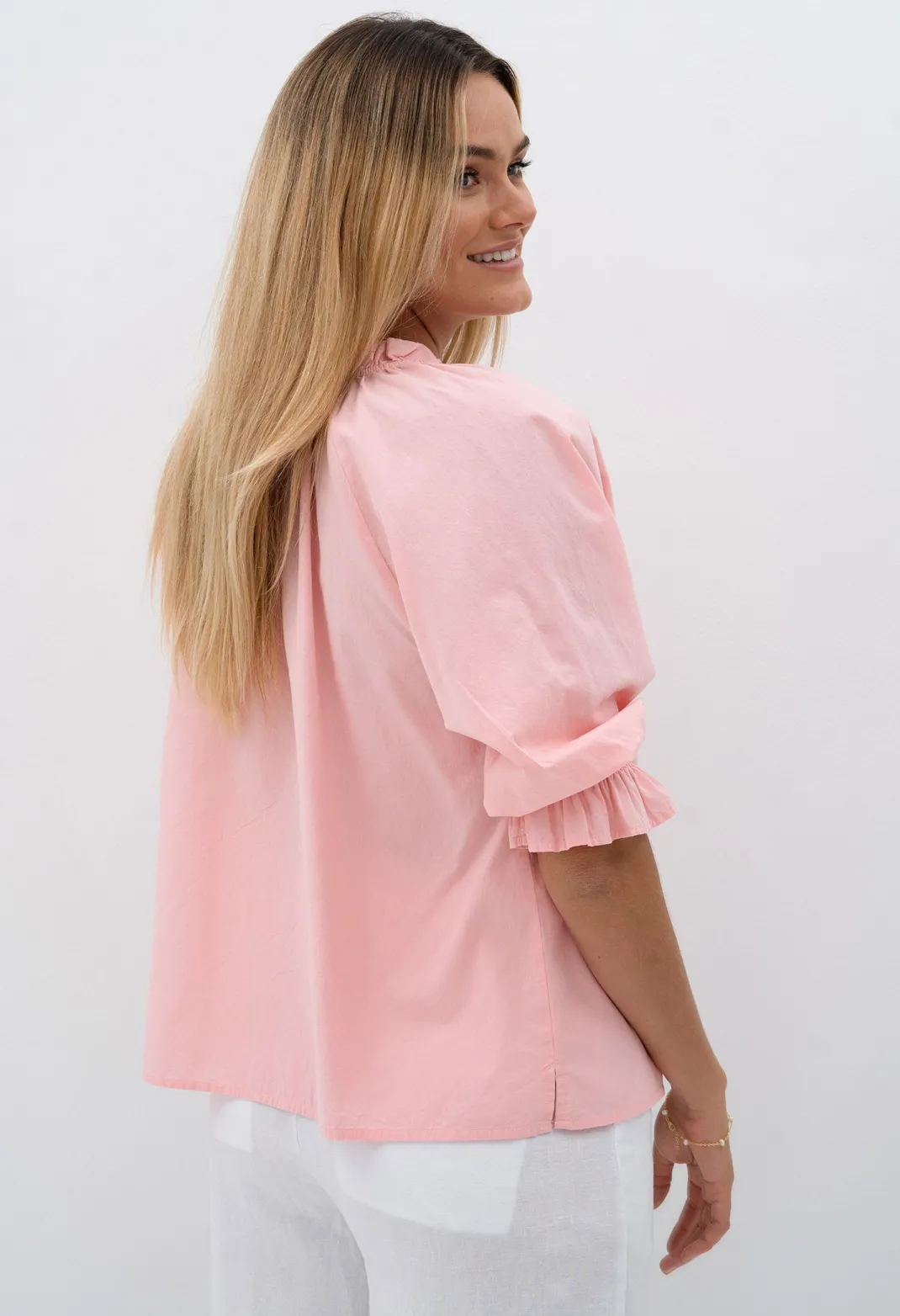 Blouses>Humidity Lifestyle SPLICE BLOUSE