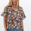 Blouses>Humidity Lifestyle STARDUST BLOOM BLOUSE