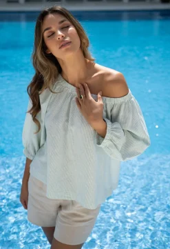 Blouses>Humidity Lifestyle VOYAGE BLOUSE